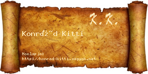 Konrád Kitti névjegykártya